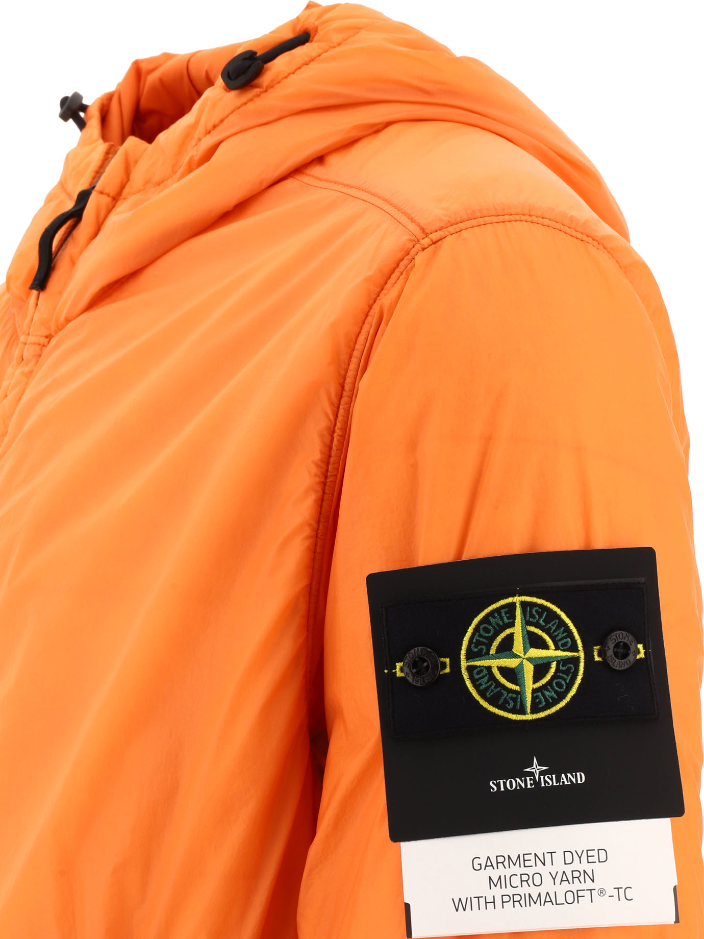 STONE ISLAND Orange Micro Yarn windbreaker jacket